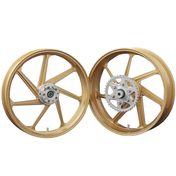 121-725/1 ピーエムシー PMC ソードホイール7 アルミ鍛造 SWORD-Matrix フロント 2.75-18 76年-80年 Z1000、Z900、Z750 ゴールド