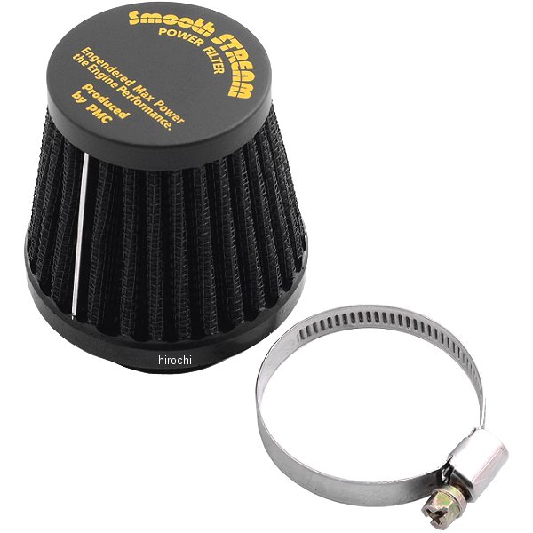 154-417 ピーエムシー PMC SMOOTH STREAM エアフィルター ラウンド 42φ 汎用 黒/黒