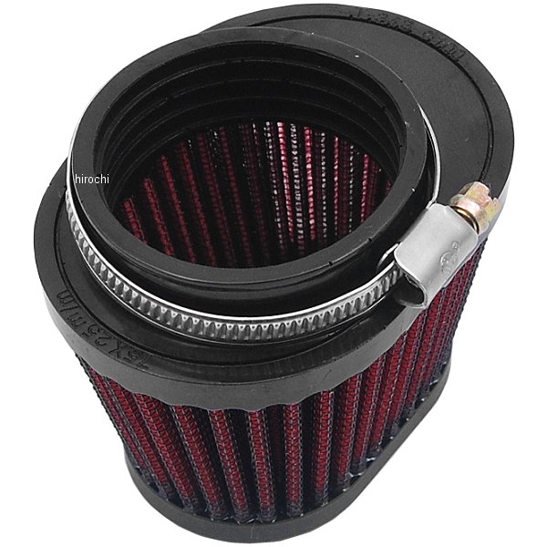 154-536 ピーエムシー PMC SMOOTH STREAM エアフィルター オーバルタイプ 56φ 汎用 黒/赤