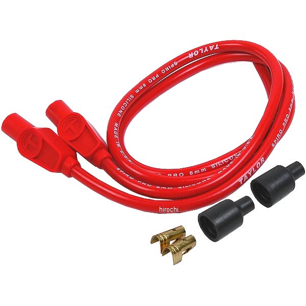 49-76285 ピーエムシー PMC テイラー プラグコード空冷用 180° 2本入り 赤