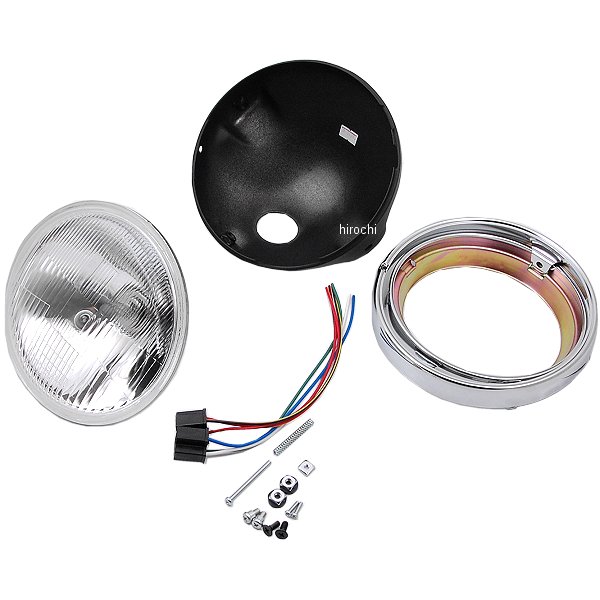 71-0060 S=760 ピーエムシー PMC BRIGHTEC ヘッドライト H4 180φ 8mmケース付き 汎用 黒