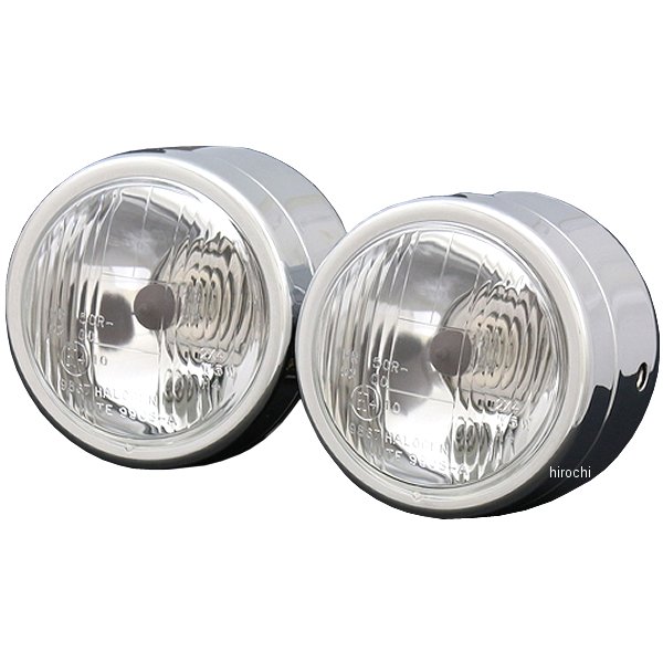71-0090 ピーエムシー PMC ファイターヘッドライト デュアルタイプ H4 汎用 クローム