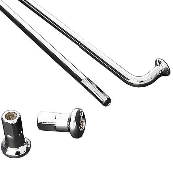 72-5136 ピーエムシー PMC フロント スポーク 72年-75年 Z1、Z2、750SS クロームニップル/ユニクロメッキ