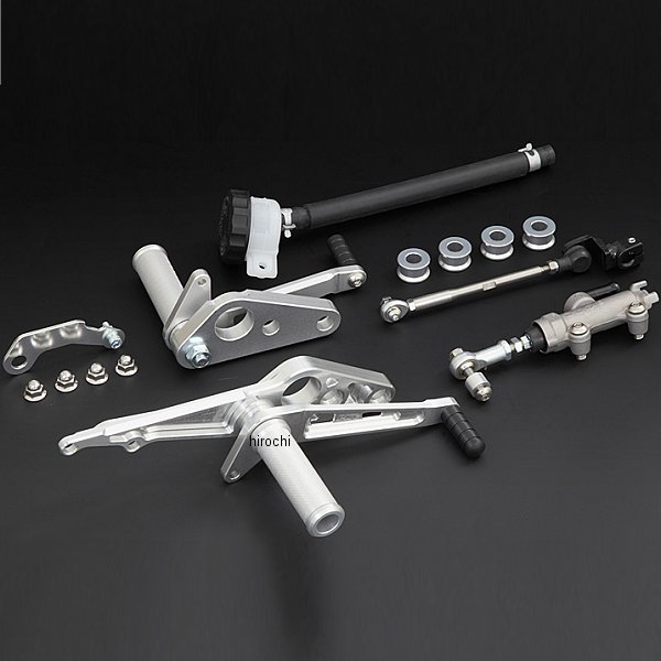 74-2012 ピーエムシー PMC バックステップキット リアブレーキマスター付き 72年-78年 Z1、Z2、Z1000 アルミ シルバー