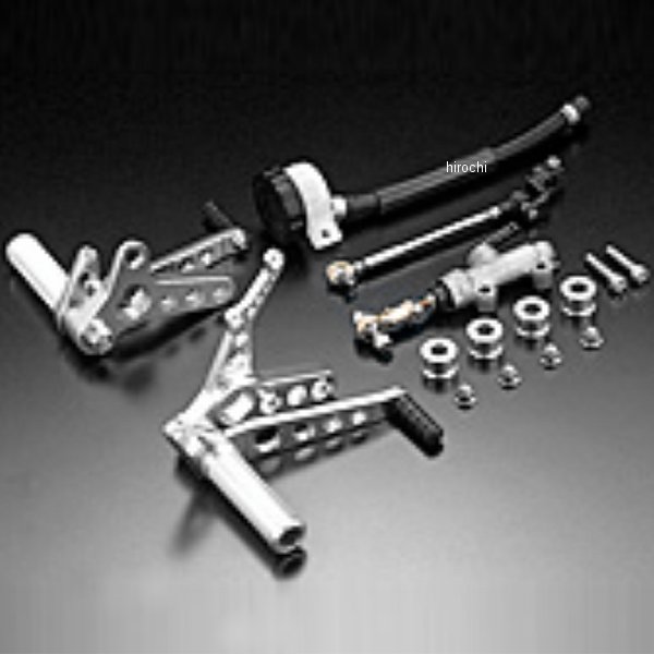 74-2022 ピーエムシー PMC バックステップキット リアブレーキマスター付き タイプ2 72年-78年 Z1、Z2、Z1000 アルミ シルバー