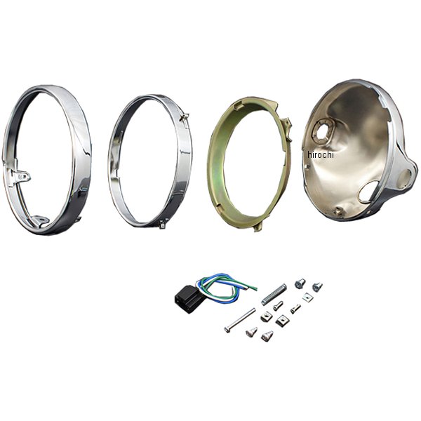 81-4120 ピーエムシー PMC ヘッドライトリム&ケースセット Z、KZ メッキ 66-65042