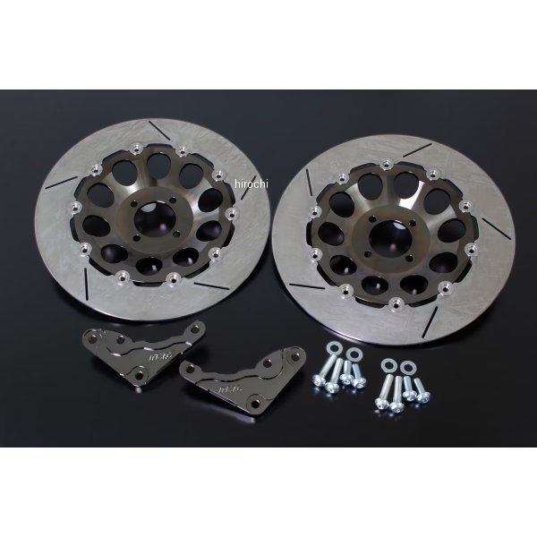 133-3100 ピーエムシー PMC DRAFT 320φローター＆サポートセット 4H KZ 漆黒メッキ 76年 KZ900