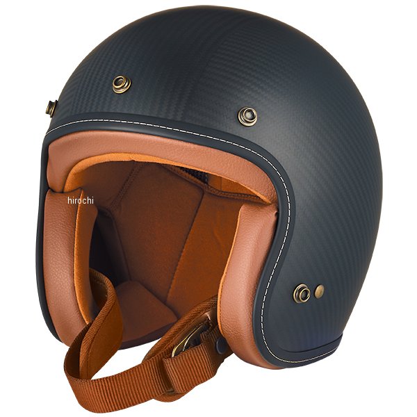 FJ0019/XL ジーロット ZEALOT ジェットヘルメット FlyboyJet2  CARBON HYBRID スタンダード マット/ブラウン XLサイズ