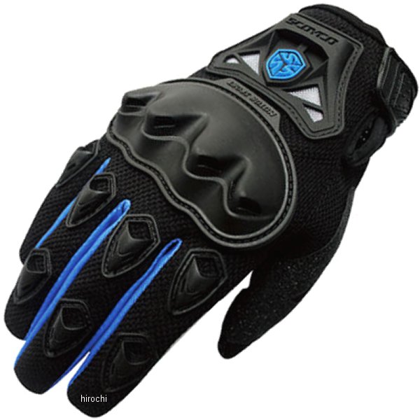 MC29-BL-L スコイコ SCOYCO シンプルライディングメッシュグローブ 青 Lサイズ