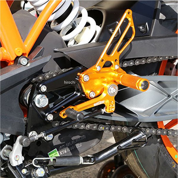 002-KT009GDR ベビーフェイス BabyFace バックステップキット レースシフト 14年 KTM RC125、RC390 ゴールド