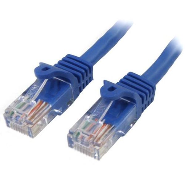 45PAT1MBL 492-9842 カテゴリ5e(CAT5e)LANケーブル/1m/ブルー/ツメ折れ防止機構