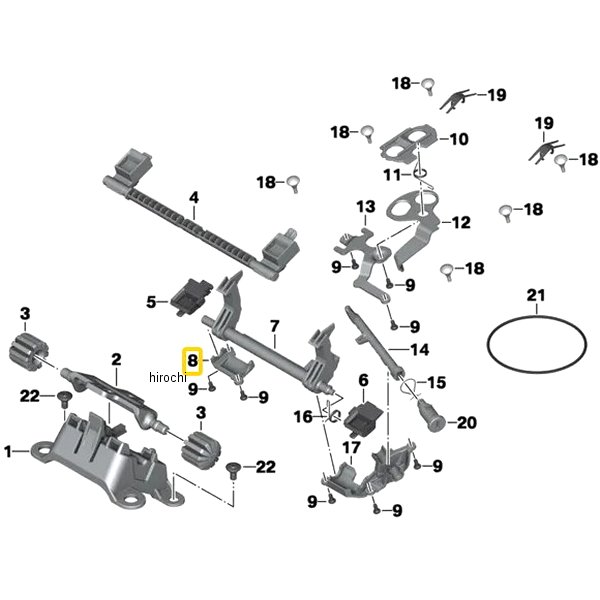 46628533652 BMW純正 ロック フック カバー RH