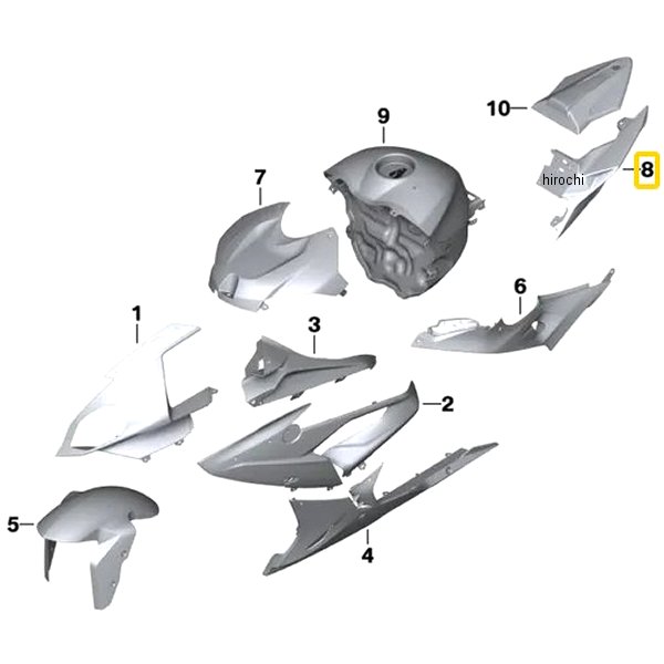 46628549697 BMW純正 R サイド部品 LH