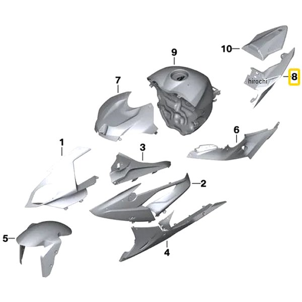 46628549698 BMW純正 R サイド部品 RH