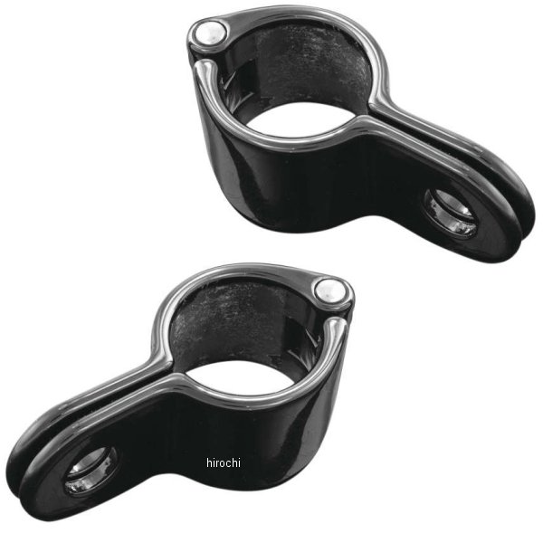 7481 クリアキン Kuryakyn 1インチ マグナム クイック クランプ グロスブラック 2個入り