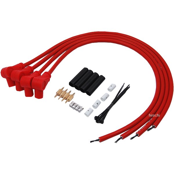 481230-04 ポッシュ POSH スピードプロツインシリコンプラグコードキット ゼファー750、ゼファー400 赤