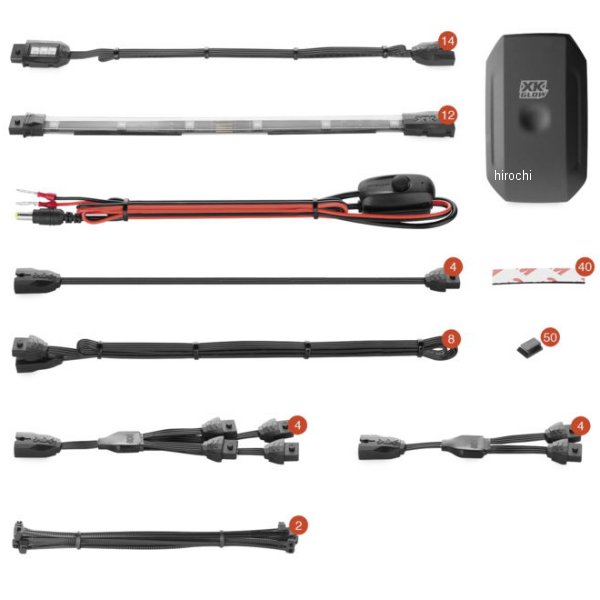 KS-MOTO-PRO XKGLOW エックスケーグロウ 14ポッド12ストリッププロキット