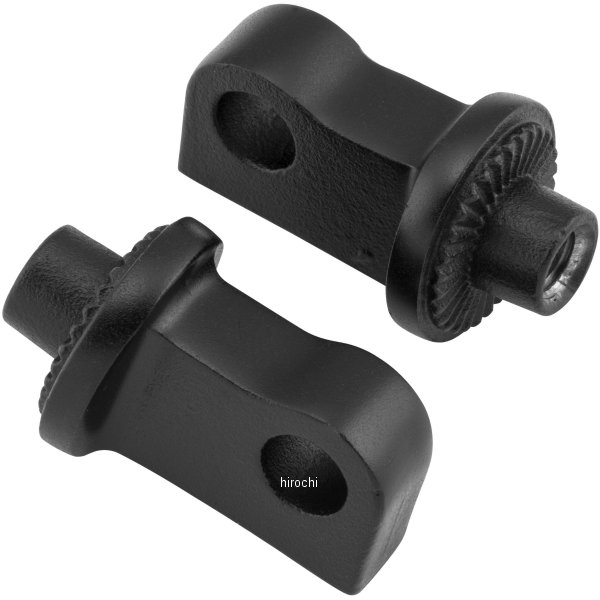 8896 クリアキン Kuryakyn ペグアダプター スプライン フロント 10年-21年 XL サテンブラック 2個入り