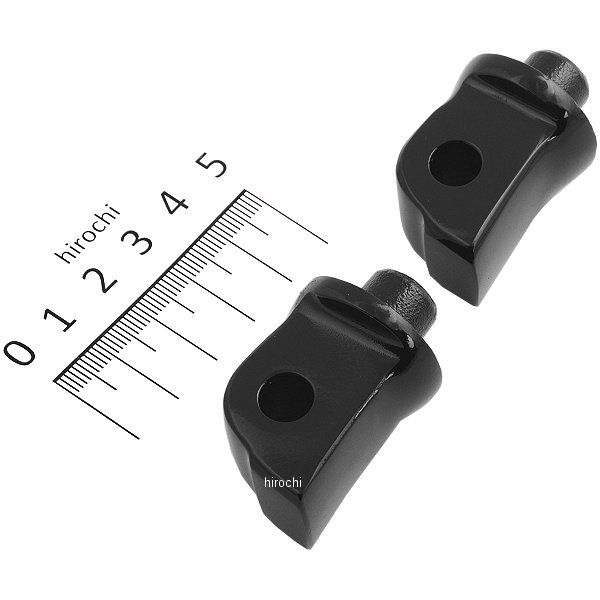 8924 クリアキン Kuryakyn ペグアダプター スプライン パッセンジャー側 18年-21年 FLHC 黒 2個入り