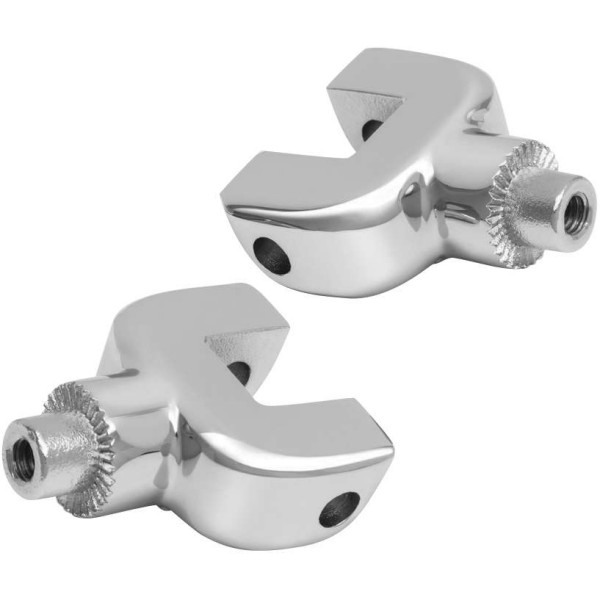 8928 クリアキン Kuryakyn スプライン パッセンジャー ペグ アダプター インディアン クローム