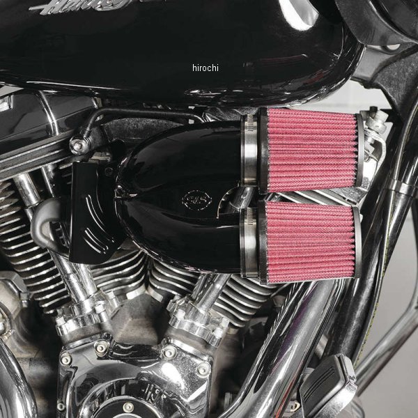 170-0637A S&Sサイクル S&S Cycle エアクリーナーキット インダクション調整 08年-16年 FLH、FLT 黒
