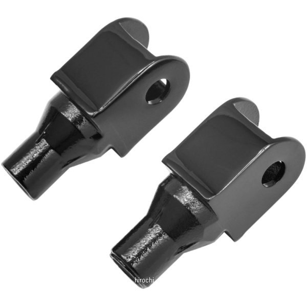 8864 クリアキン Kuryakyn フットペグ 取付金具 テーパー フロント ホンダ 黒 左右ペア