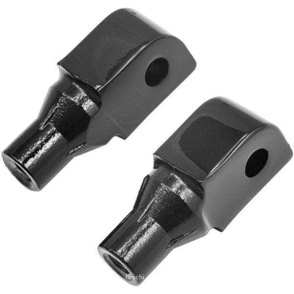 8866 クリアキン Kuryakyn フットペグ 取付金具 テーパー ヤマハ、カワサキ 黒 左右ペア
