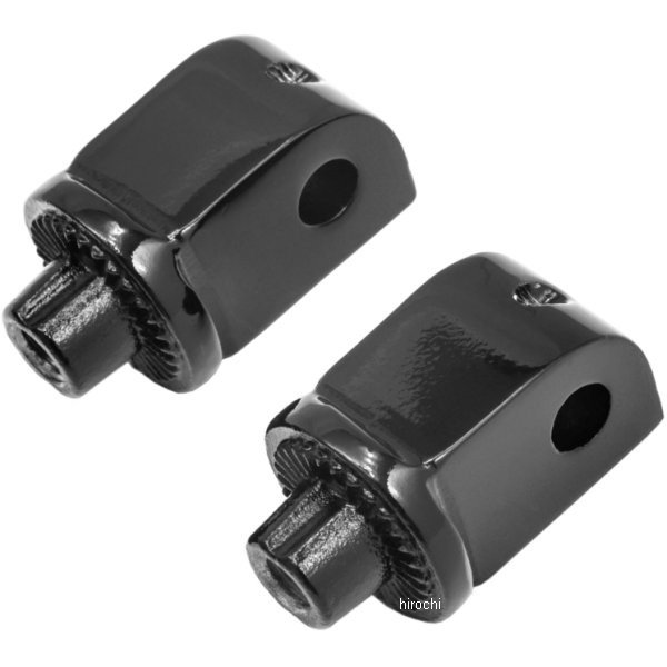 8869 クリアキン Kuryakyn フットペグ 取付金具 スプライン リア ホンダ、ヤマハ 黒 左右ペア