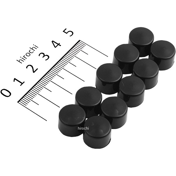 2457 クリアキン Kuryakyn クールキャップ  アレン6角ボルト 1/4インチ用 黒 10個入り