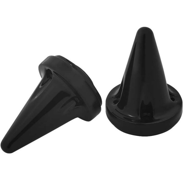 6359 クリアキン Kuryakyn スティレット エンド キャップ ISO グリップ用 黒 左右ペア