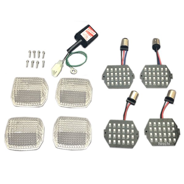 488984 ポッシュ POSH LEDウインカーカスタマイジングキット シーケンシャル切換タイプ ZRX1200R ZRX1100/II ZRX400 クリアー