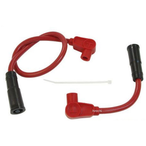 4900-0231 ガッツクローム TCソフテイル、ダイナ用 テイラープラグコード 90°赤