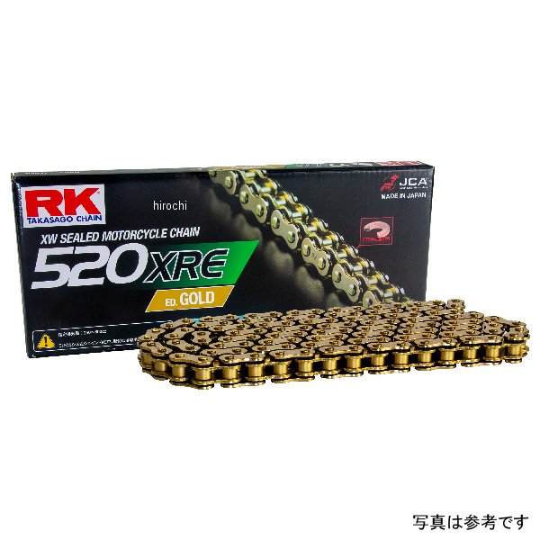 520XRE RKジャパン チェーン 110L ED GOLD