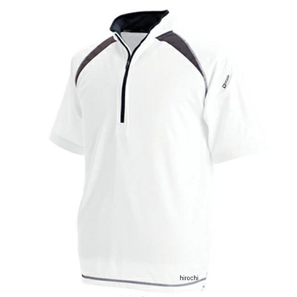 3015 TSデザイン ショートスリーブハーフジップ 白 4Lサイズ