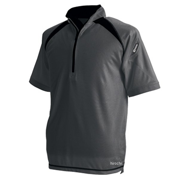 3015 TSデザイン ショートスリーブハーフジップ チャコールグレー 4Lサイズ