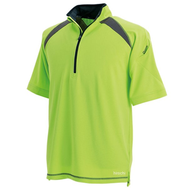 3015 TSデザイン ショートスリーブハーフジップ ライトグリーン 6Lサイズ