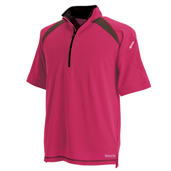 3015 TSデザイン ショートスリーブハーフジップ ワイン 4Lサイズ