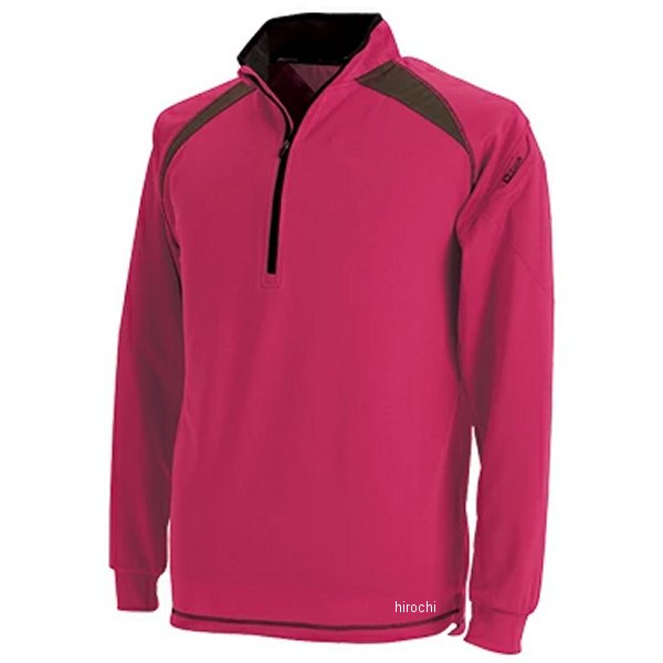 3025 TSデザイン ロングスリーブハーフジップ ワイン SSサイズ