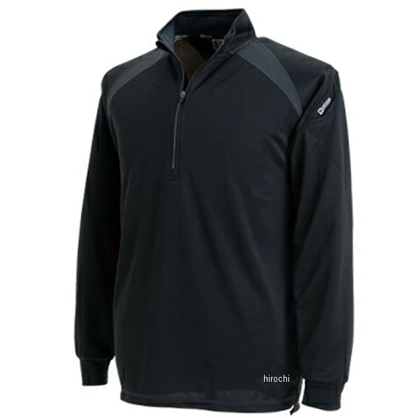 3025 TSデザイン ロングスリーブハーフジップ 黒 Lサイズ