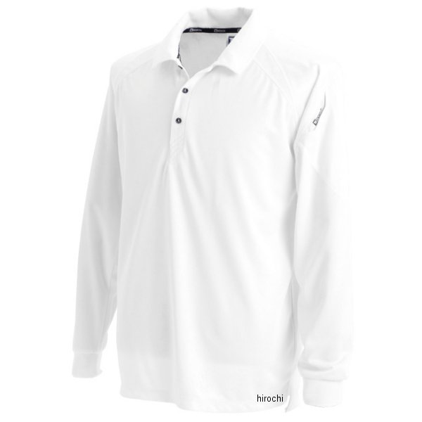 3075 TSデザイン 長袖ポロシャツ 白 4Lサイズ