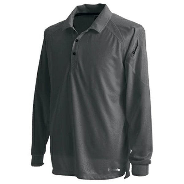 3075 TSデザイン 長袖ポロシャツ チャコールグレー Mサイズ