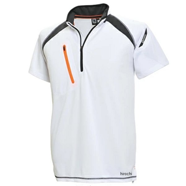 5015 TSデザイン FLASH ショートスリーブハーフジップ 白 LLサイズ
