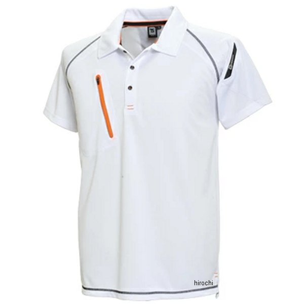5065 TSデザイン FLASH 半袖ポロシャツ 白 Mサイズ
