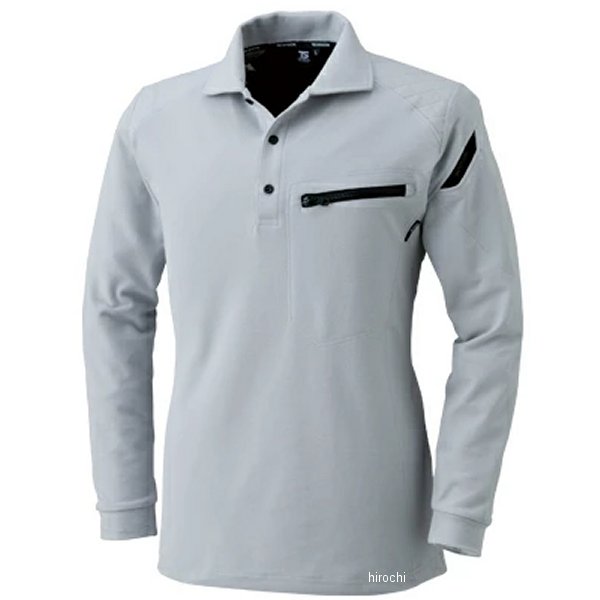 5105 TSデザイン ワークニットロングポロシャツ シルバーグレー Sサイズ