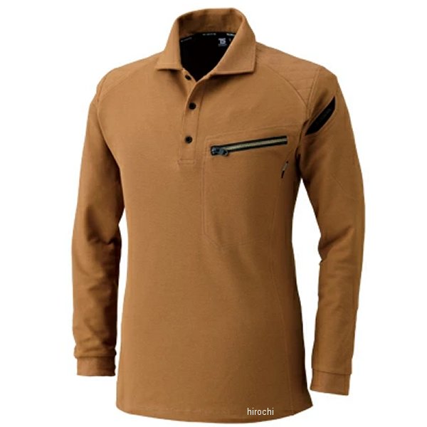 5105 TSデザイン ワークニットロングポロシャツ キャメル 5Lサイズ