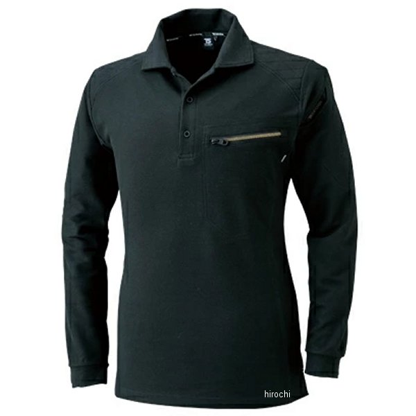 5105 TSデザイン ワークニットロングポロシャツ 黒 SSサイズ
