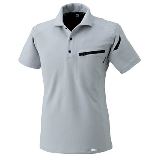 51055 TSデザイン ワークニットショートポロシャツ シルバーグレー Lサイズ