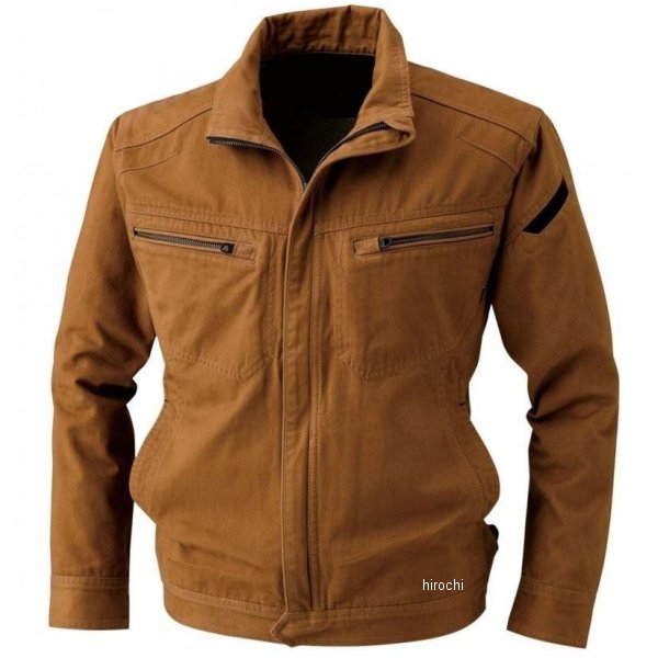 5116 TSデザイン ソフトチノクロス&ストレッチデニムロングスリーブジャケット キャメル SSサイズ