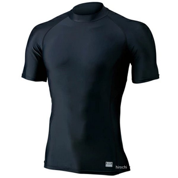 841551 TSデザイン インナー ハイネックショートスリーブシャツ 黒 Lサイズ