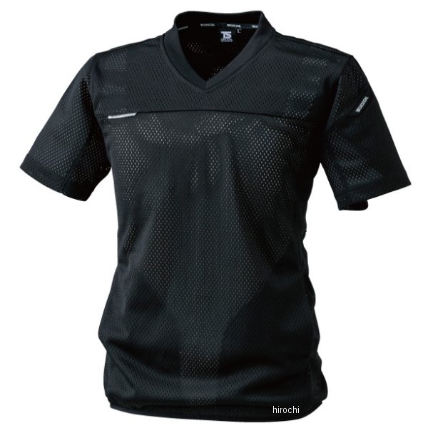 871055 TSデザイン FLASH Vネック ショートスリーブシャツ 黒 3Lサイズ